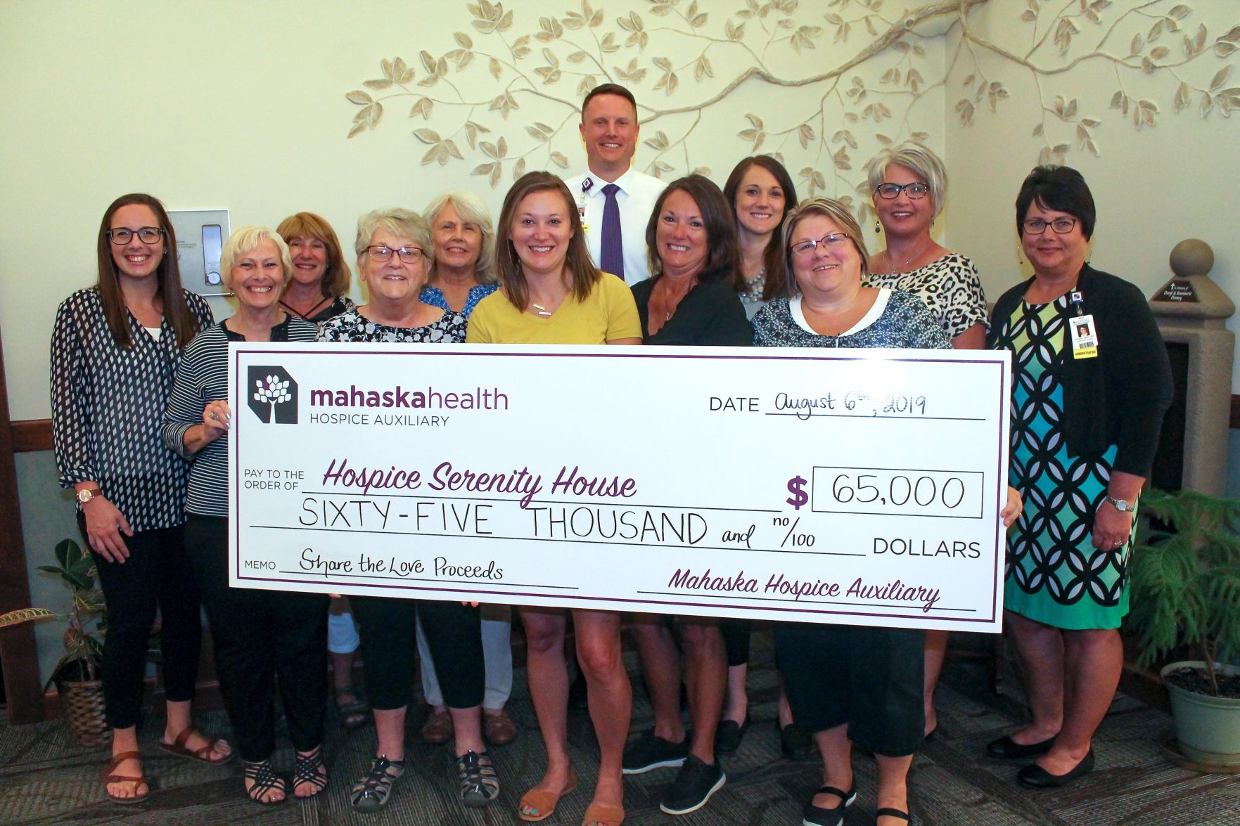 Mahaska Hospice Auxiliary donates $65,000
